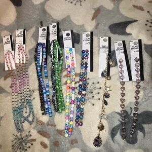 DIY Bead Strands Lot NWT Glass Clay & Acrylic